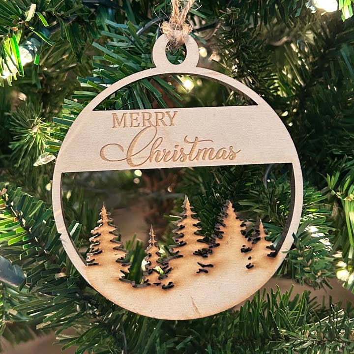 Merry Christmas Ornaments for wholesale by Specialty Wood & Laser