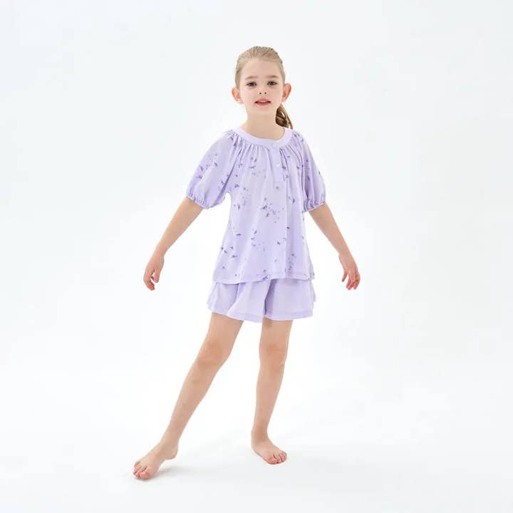 Super Soft TENCEL™ Lyocell Loungewear Short Set - Purple Jellyfish for wholesale by Little Plant