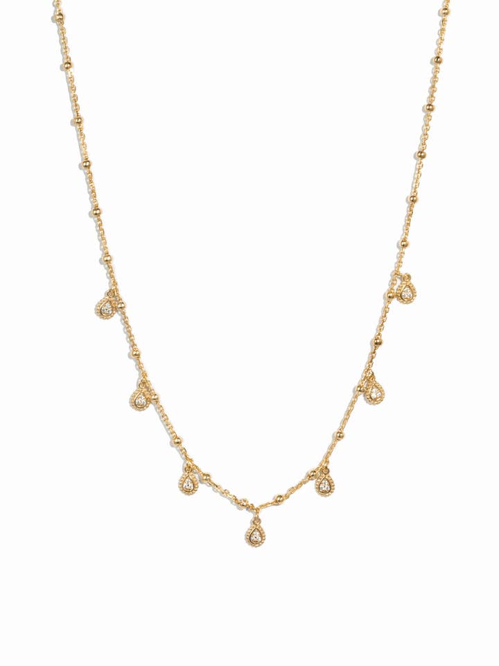 Dangling Tear Drop Necklace for wholesale by Sami Jewels