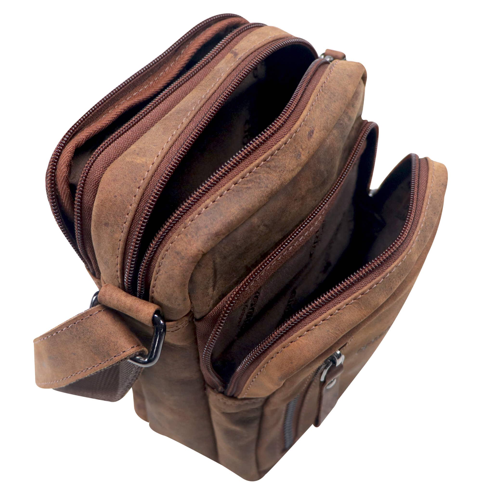 Greenwood – Engroshandel Crossbodytaske – unisex – Nili lille skuldertaske med flere rum Crossbody taske læder7