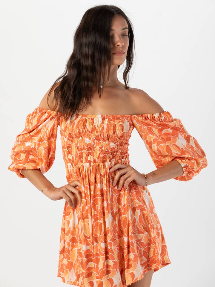 Spridda Kronblad Guld Callum Miniklänning för wholesale på Faire3