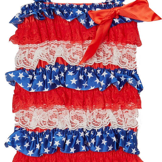 Spitzen-/Satin-Strampler zum 4. Juli für den Großhandel von Wenchoice