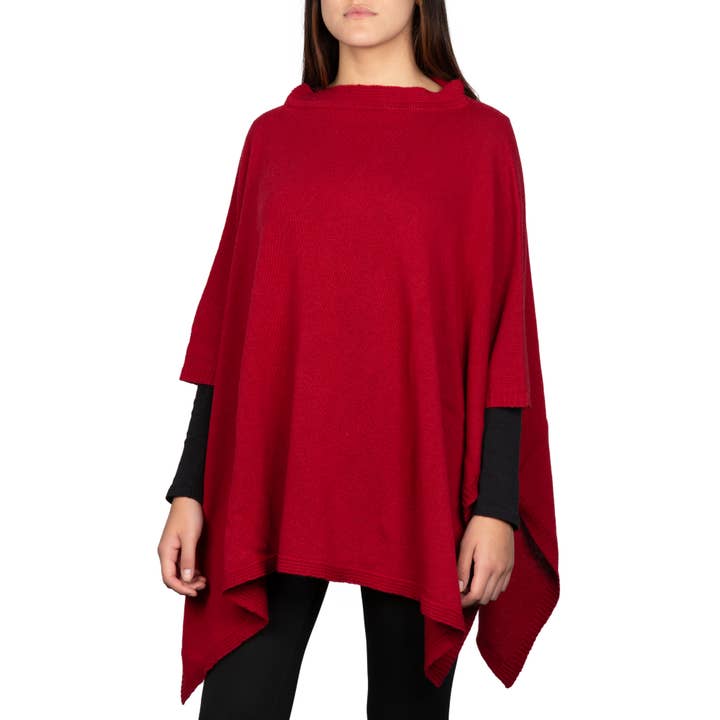 Assia di Brunetti Federica e C. s.a.s. - Wholesale Poncho - Women's - July - Rectangular cashmere blend poncho1