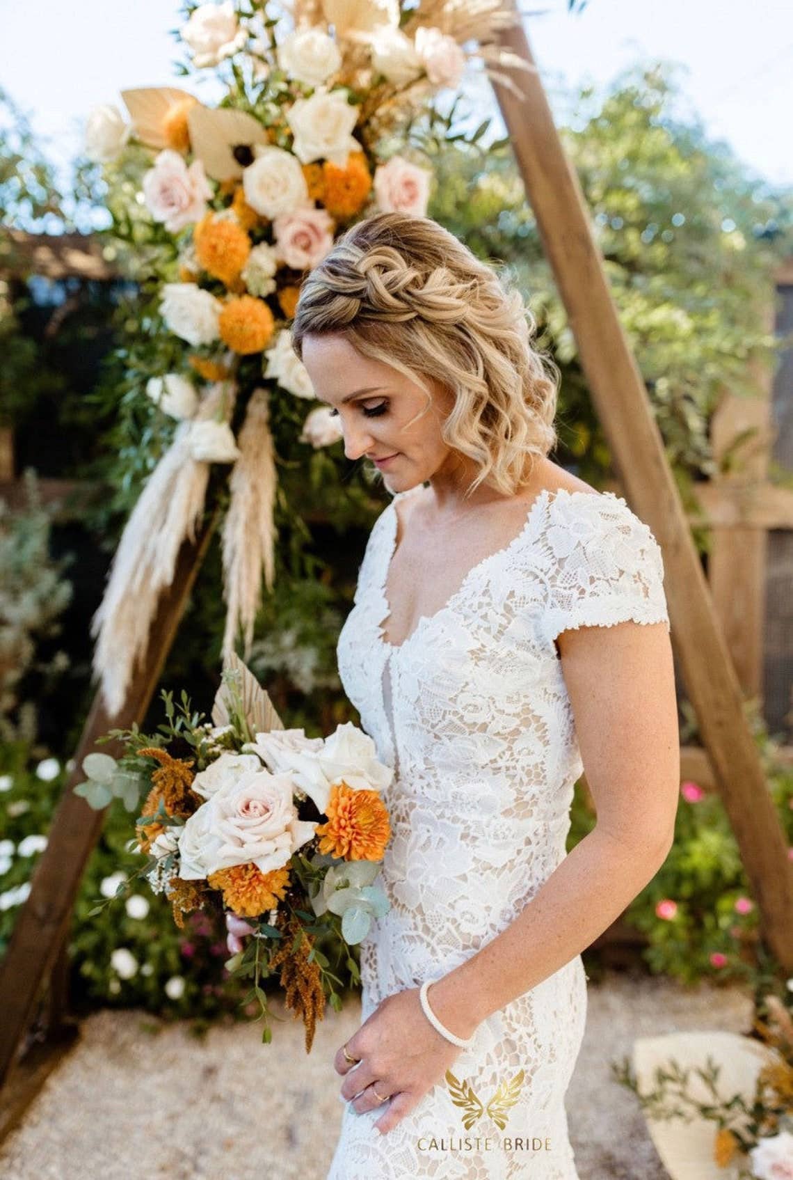 Elfenben På lager, størrelse 6 US - Dianira brudekjole for engroshandel på Faire3