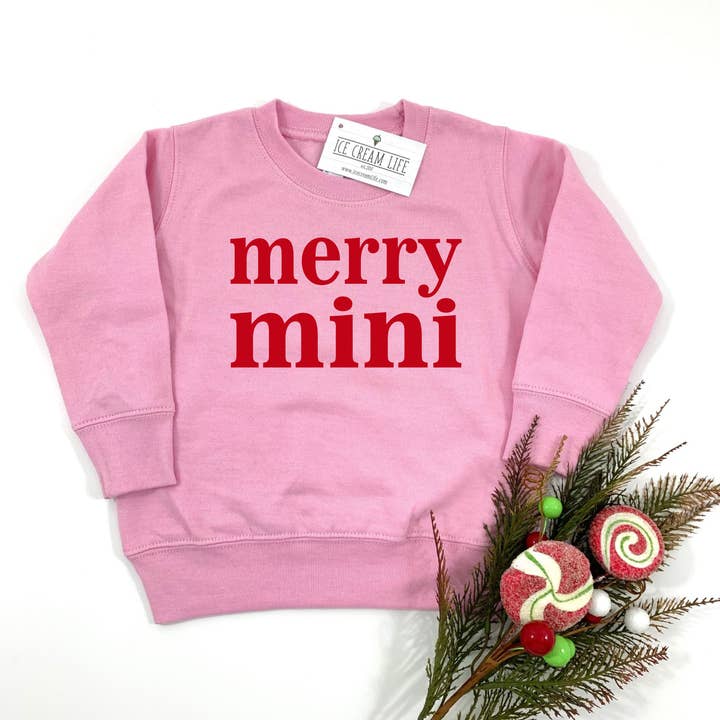 Ice Cream Life - Wholesale Sweatshirt - Kids - MERRY MINI TODDLER GIRL SWEATSHIRT CHRISTMAS SWEATER KIDS0