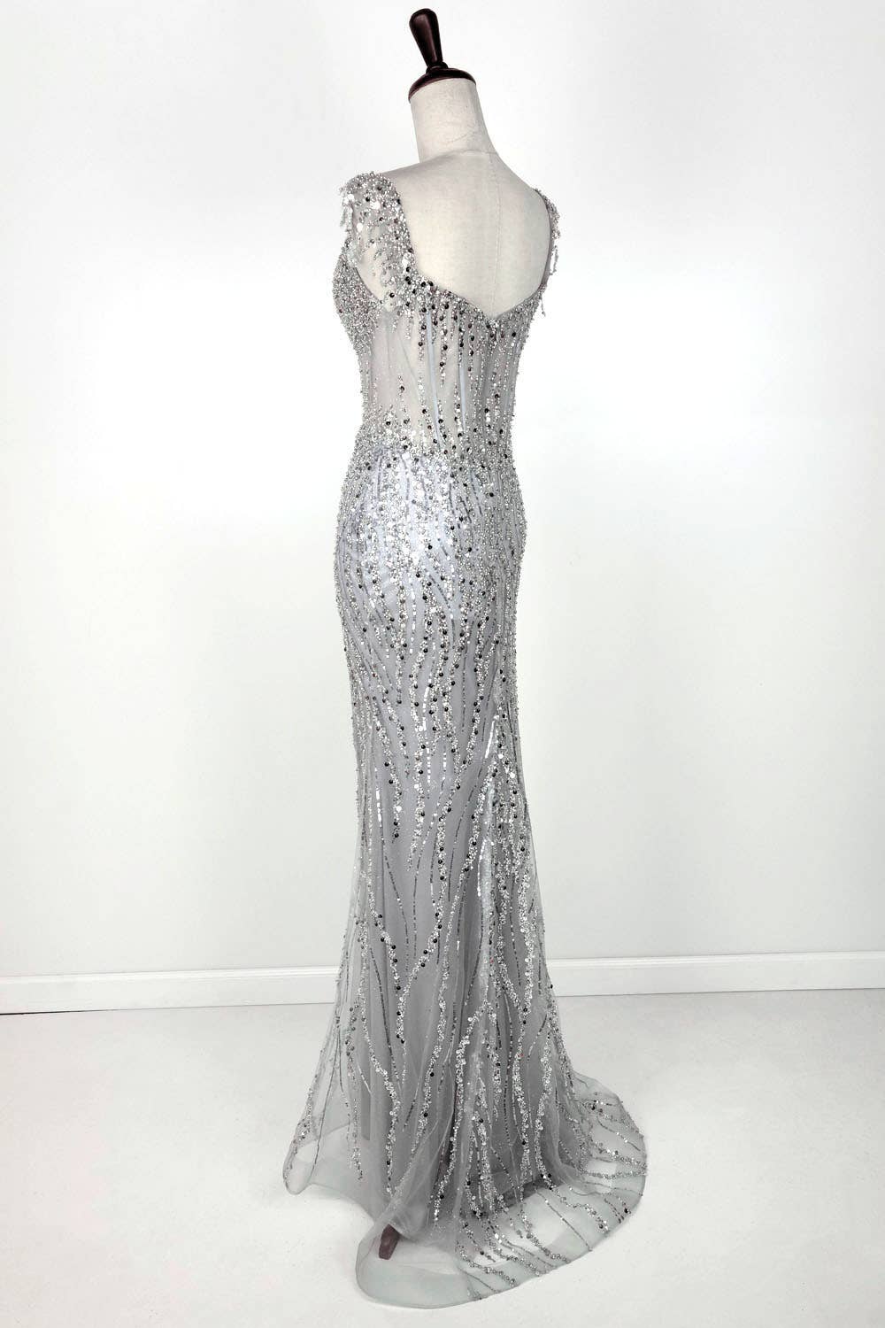 Chicas - Wholesale Gown - Women's - Off the Shoulder Sequin and Bead Long Dress C33163