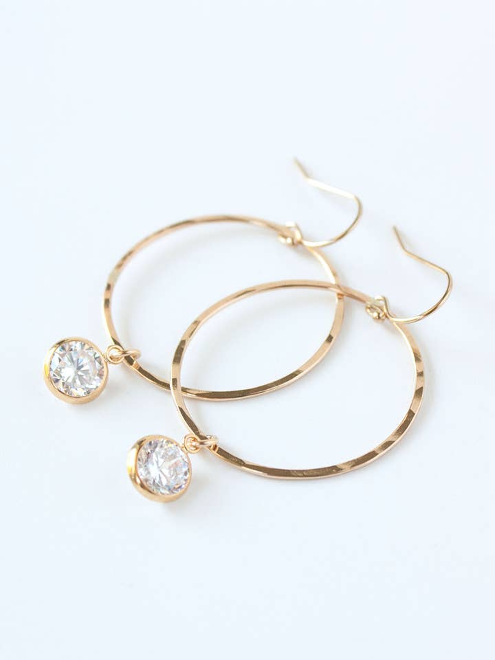 Chloe CZ Hoops für den Großhandel von Pure Indigo Design