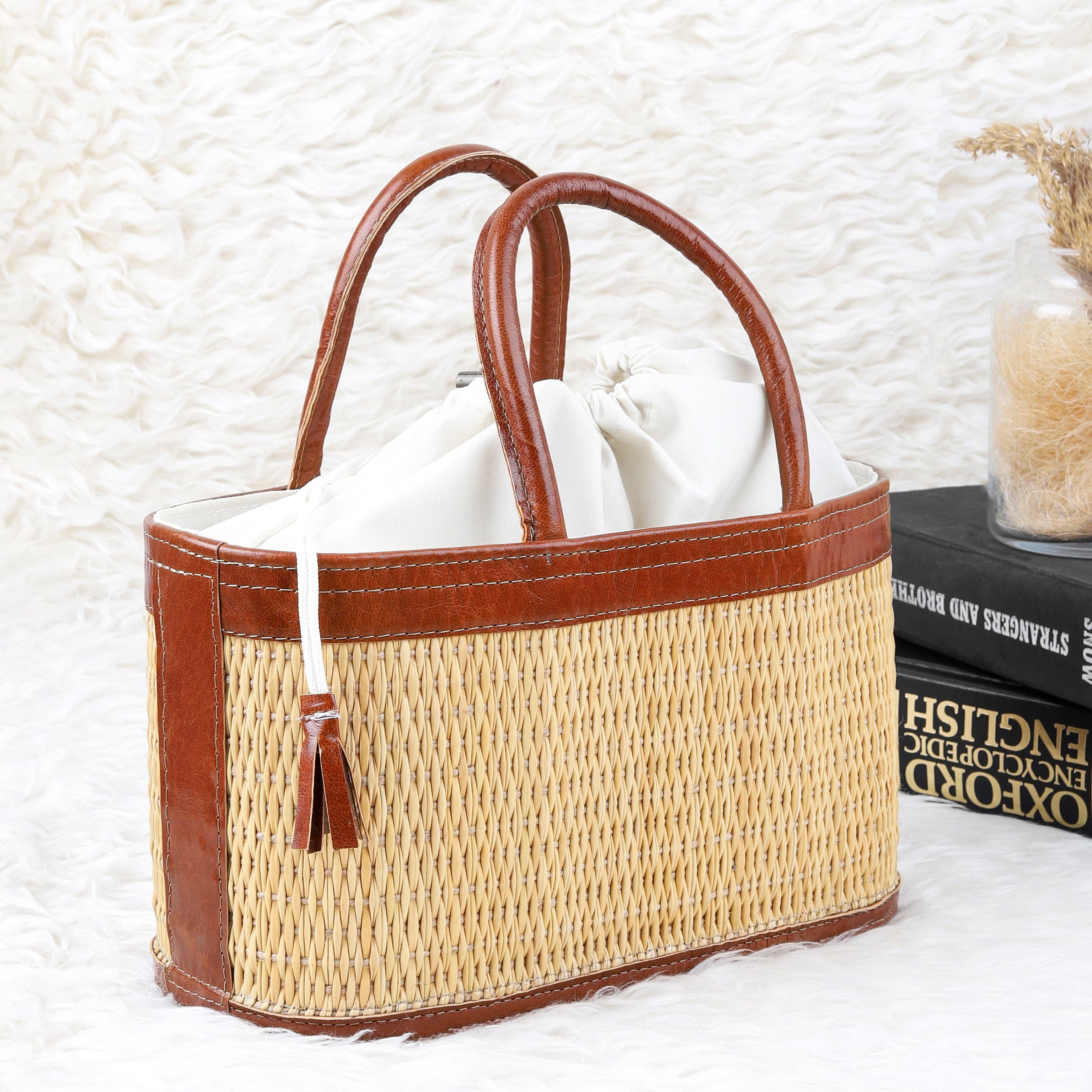 Krafts GmbH Olive Wood - Wholesale Beach Bag - Artisan Woven Straw Tote Bag - Handmade Tunisian Beach Bag0