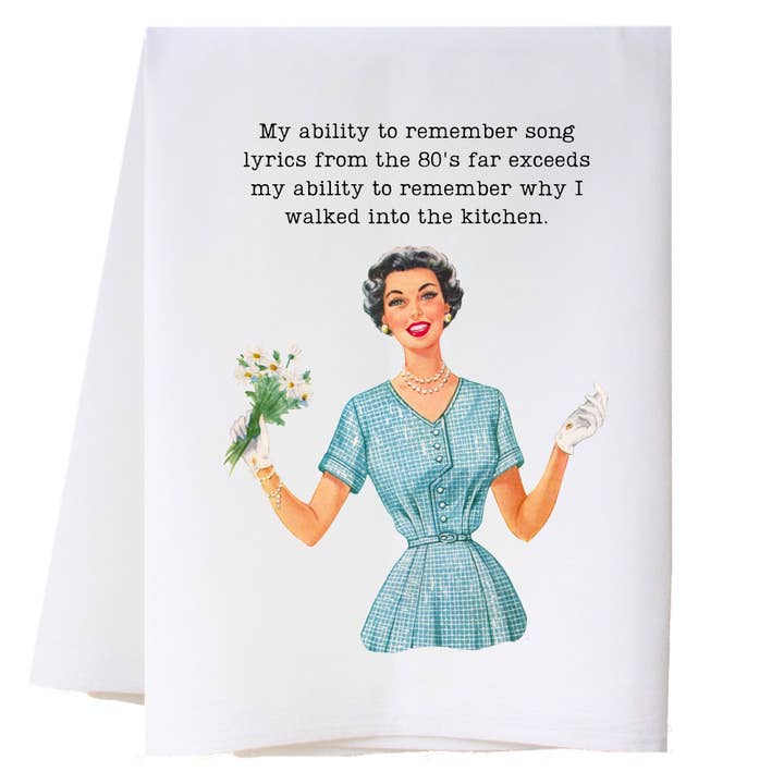 Song Lyrics Kitchen Towel for wholesale by Cora & Pate