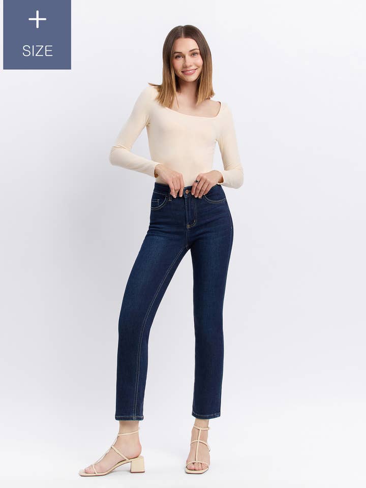 JEANS PLUS SIZE DE CANOS ALTOS E FINOS E RETOS T5908-P por atacado de VERVET by FLYING MONKEY