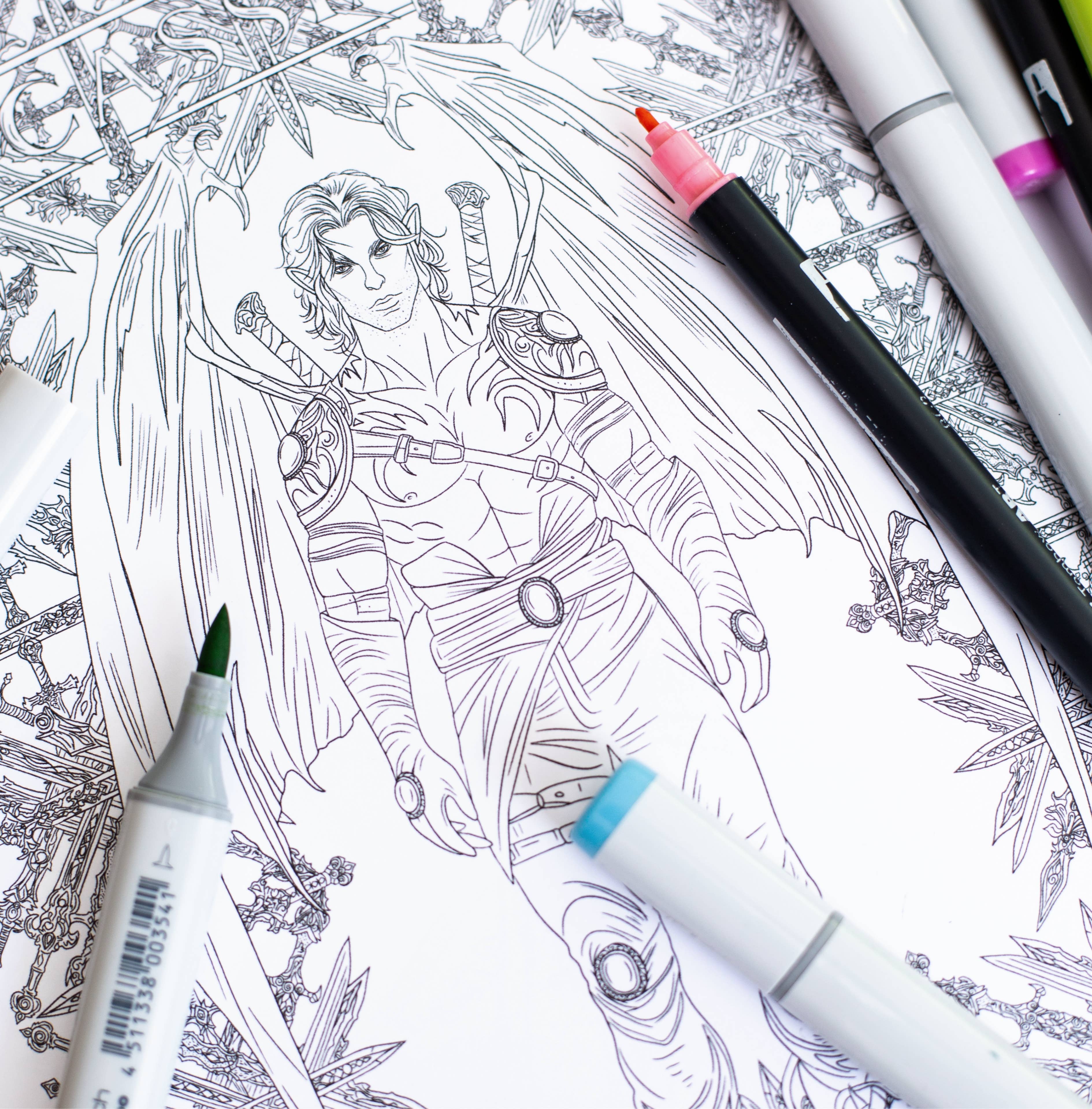 Liz Deleo - Full Time Side Hustle - Wholesale Coloring & Activity Book - Adult - The A Court of Thorns and Roses Adult Coloring Book4