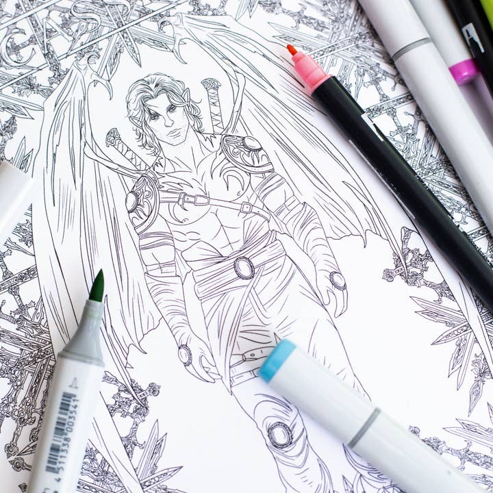 Liz Deleo - Full Time Side Hustle - Wholesale Coloring & Activity Book - Adult - The A Court of Thorns and Roses Adult Coloring Book4