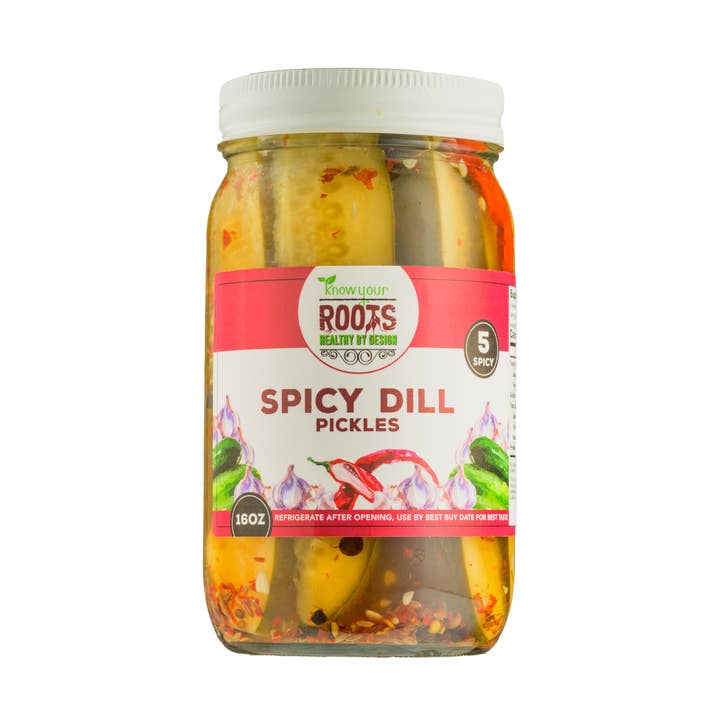 Spicy Garlic Dill Pickles for wholesale by Knonw Your Roots Pickles