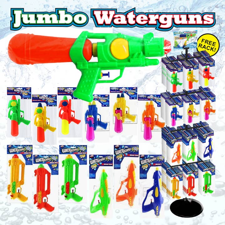 Deluxe Import Trading - Wholesale Toy set – Kids - 144pc Super Soaker Water Gun Display