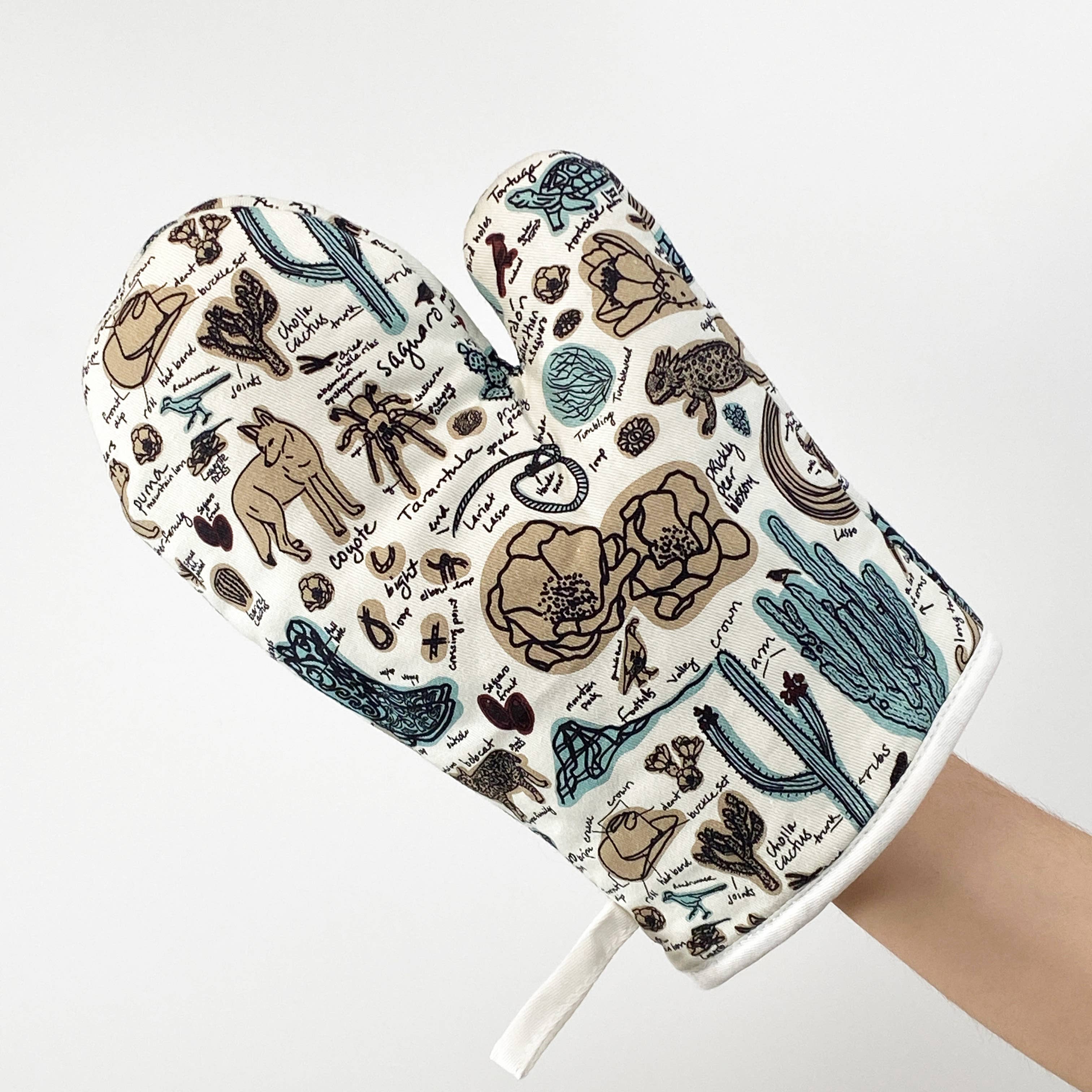 Cher the Fire - Wholesale Oven Mitt/Pot Holder - Cotton Oven Mitt - Desert Sketchbook1