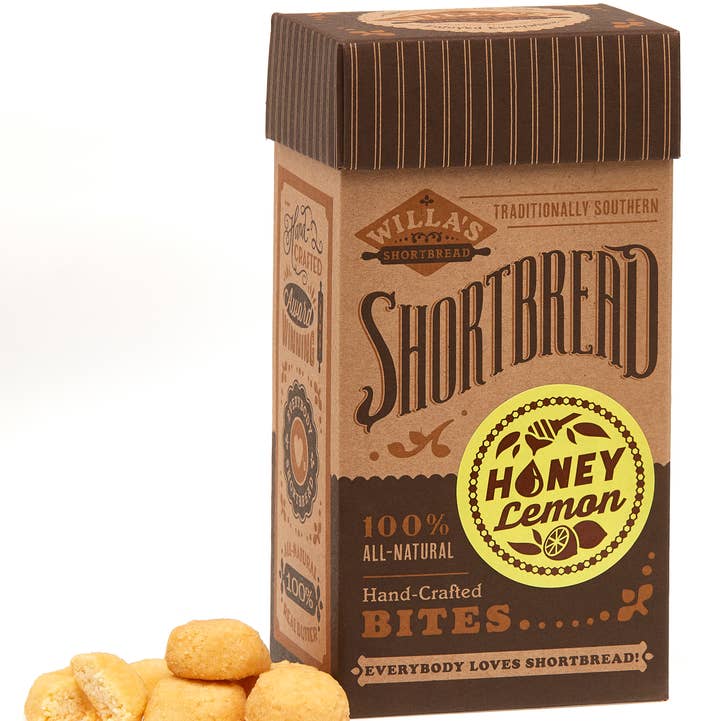 Willa's Shortbread - Wholesale Cookie - Honey Lemon Shortbread - Fliptop Kraft Box0