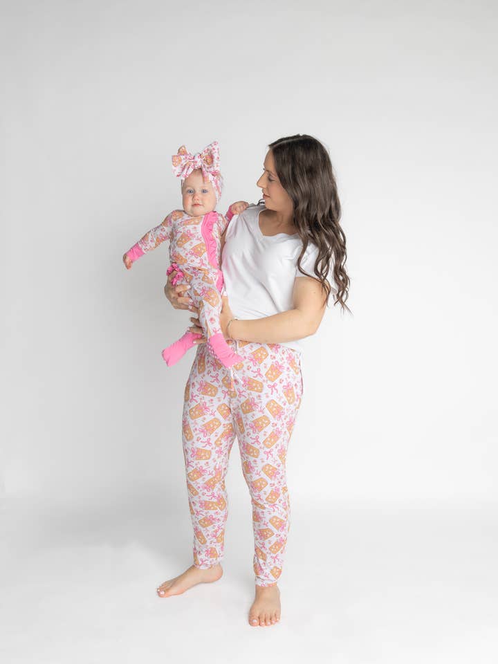 Bows and Brews Women's Bamboo Pajama Jogger Pants for wholesale by Elle & Mily