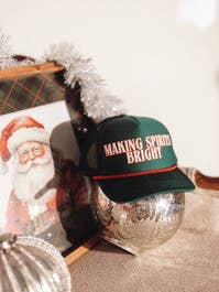 Making Spirits Bright Trucker for wholesale by Southern Wives Club