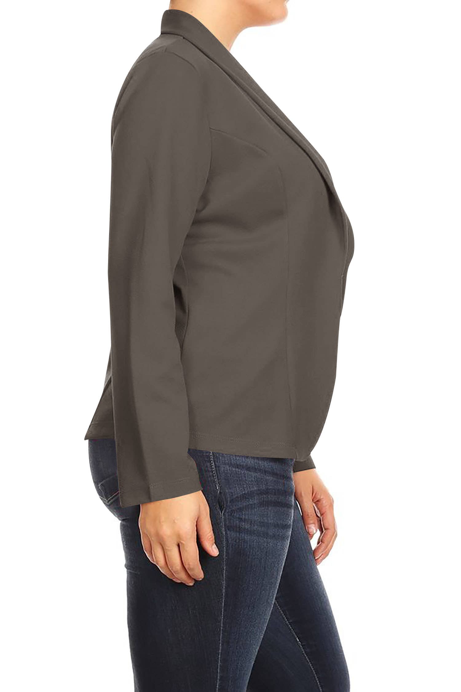 MOA COLLECTION - Wholesale Blazer - Women's - Plus Size Casual Open Front Office Work Wear Blazer Jacket13