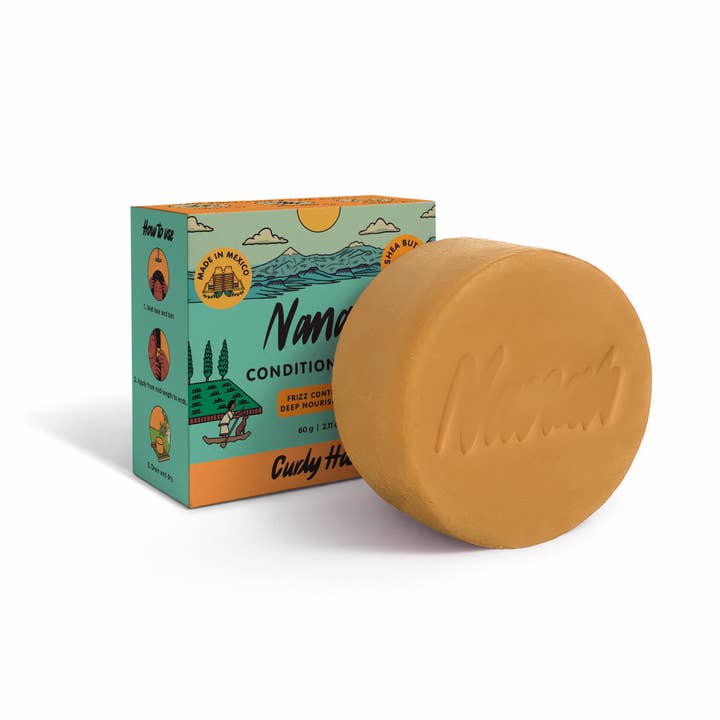 Conditioner Bar for Wavy, Curly & Coily Hair | Deep Nourishment & Hydration | Made in Mexico | Plastic-Free | Waterless | Vegan | 2.12 oz (60 g) for wholesale by Nanah Mexico