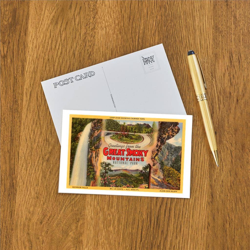Found Image Press – Engroshandel Postkort – Postkort NC-101 Hilsner fra Great Smoky Mountains1
