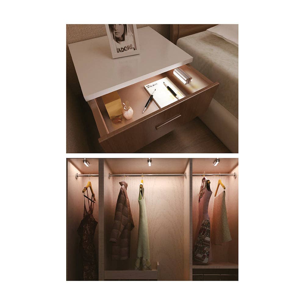 Gruppo F.T – wholesale Nattlampa – Closet LED-lampa under skåp med 1W uppladdningsbar rörelsesensor, naturljus1