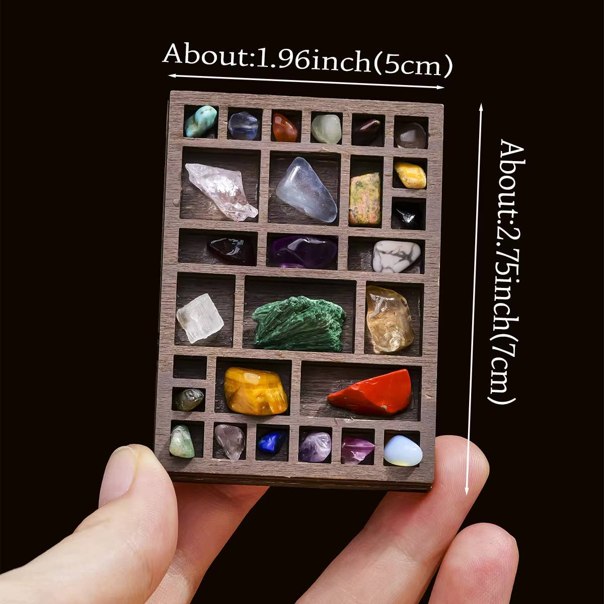 Crystolver (We Cover All Import Fees) – Engroshandel Spirituelle sten og krystaller – Trægitter med naturlige sten4