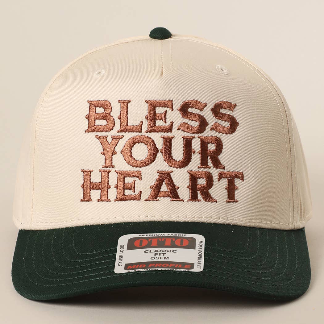 Fashion City - Wholesale Baseball Cap - Unisex - BLESS YOUR HEART Embroidery Trucker Hat 6