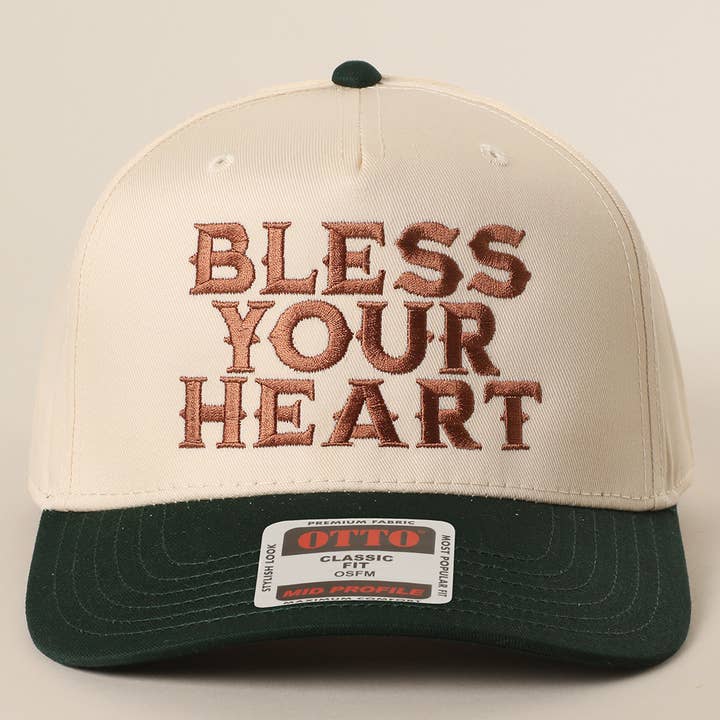 Fashion City - Wholesale Baseball Cap - Unisex - BLESS YOUR HEART Embroidery Trucker Hat 6
