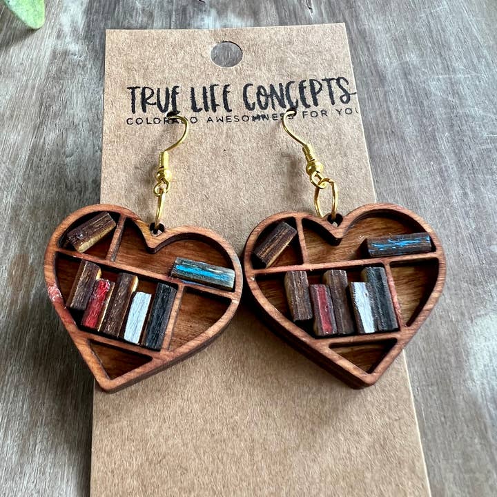 Estante brincos dangle, booktok, mini book jóias por atacado de True Life Concepts