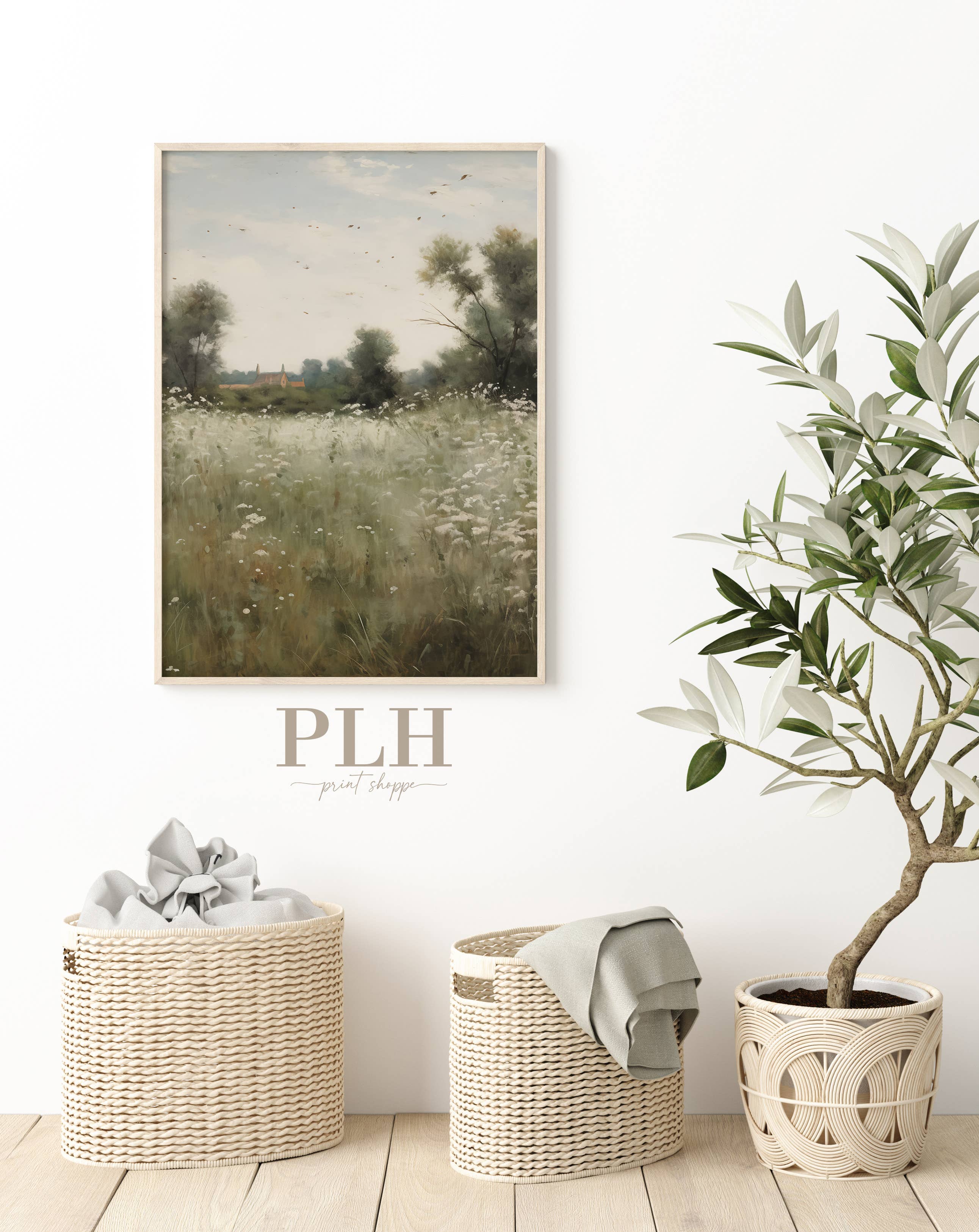 Porter Lane Home - Wholesale Art Print - Vintage Field Landscape Premium Quality Art Print2
