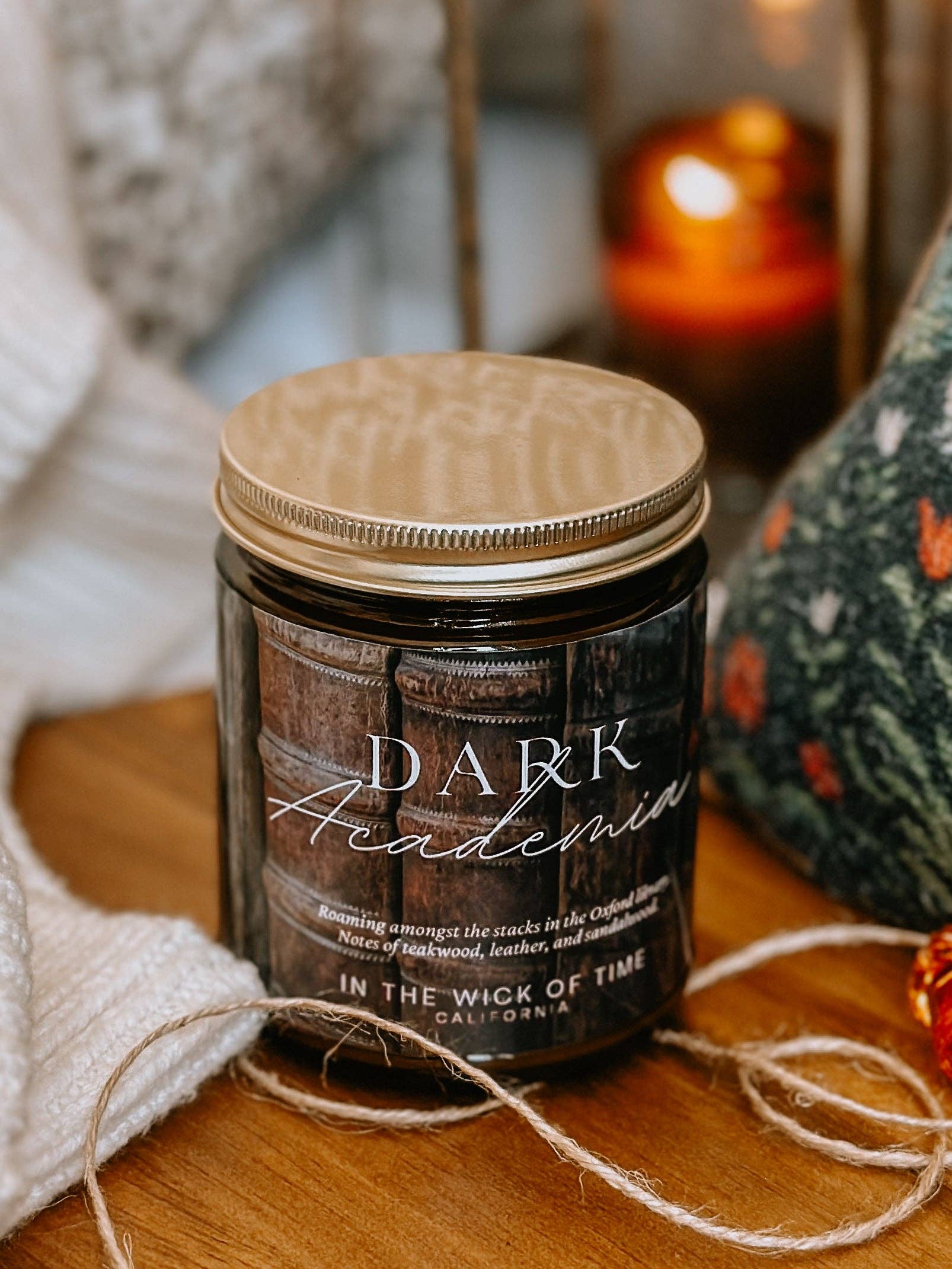 In the Wick of Time - Wholesale Jar/Filled Candle - Dark Academia Candle4