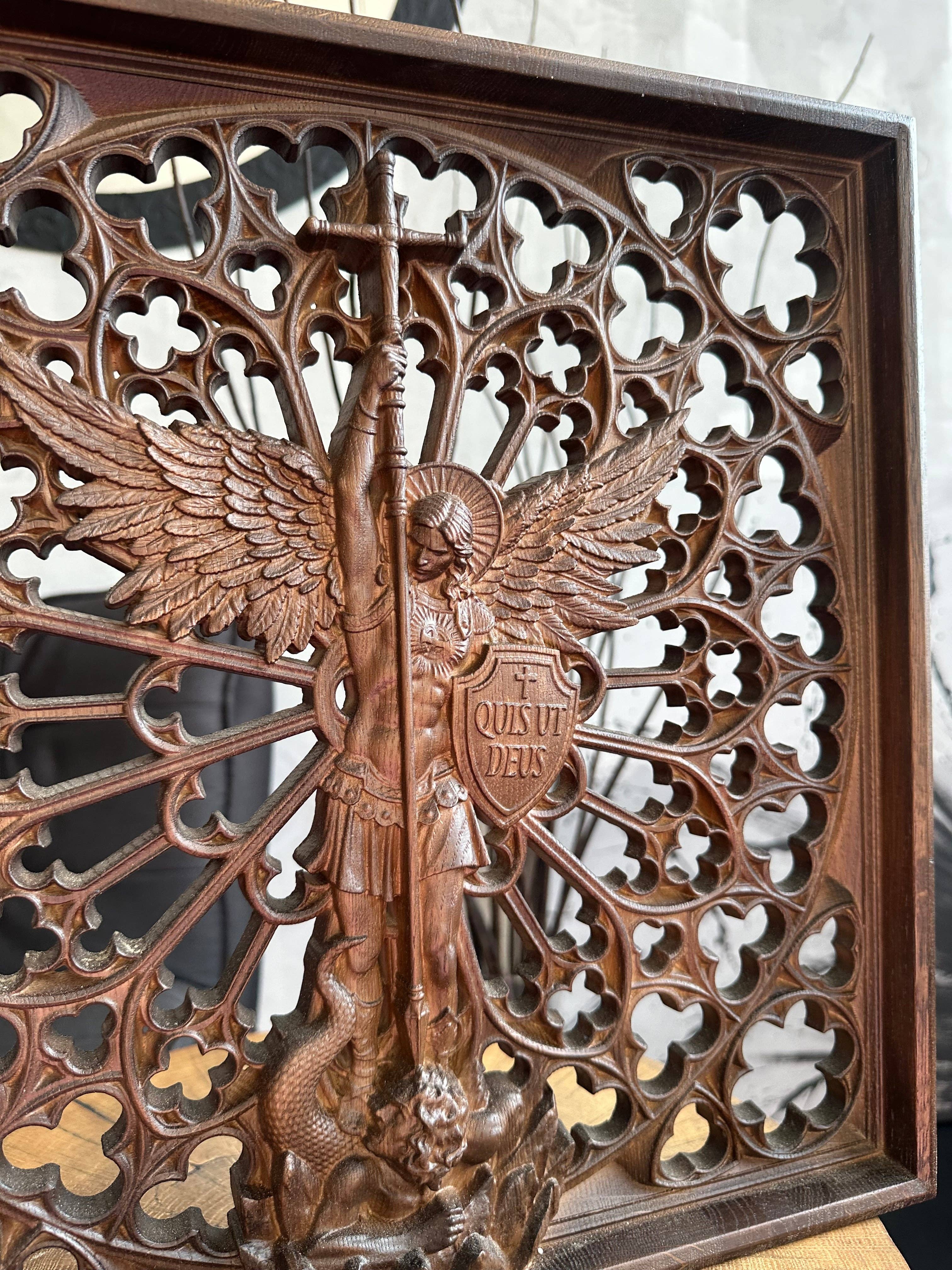 KozakWorkshop – Engroshandel 3D-vægkunst – Ærkeenglen Michael kristen håndlavet dekoration personlig gave16