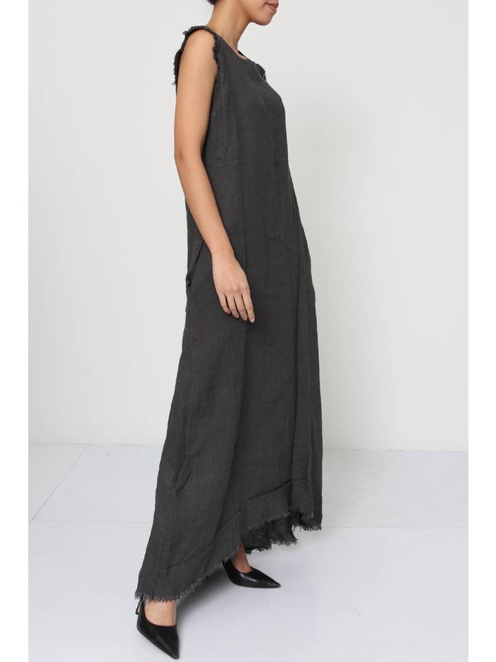 LÉA & LUC – Großhandel Kleid – Damen – Ärmellose lange Kleider aus 100% Leinen REF.4318
