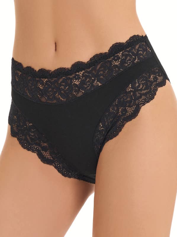 304 | Cotton and Lace Briefs for wholesale by Love And Bra