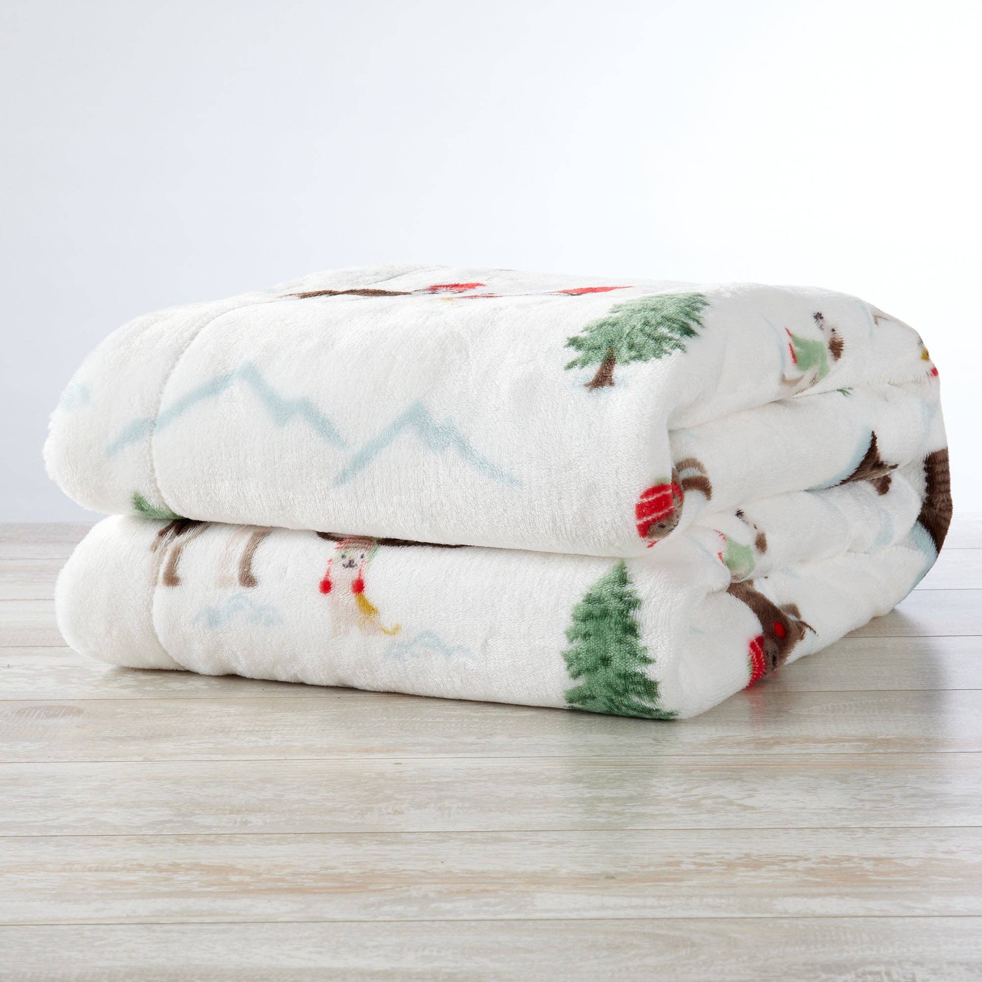 BH Collective - Wholesale Throw Blanket - Throw Blanket - Holiday Printed Sherpa - Eve Collection6