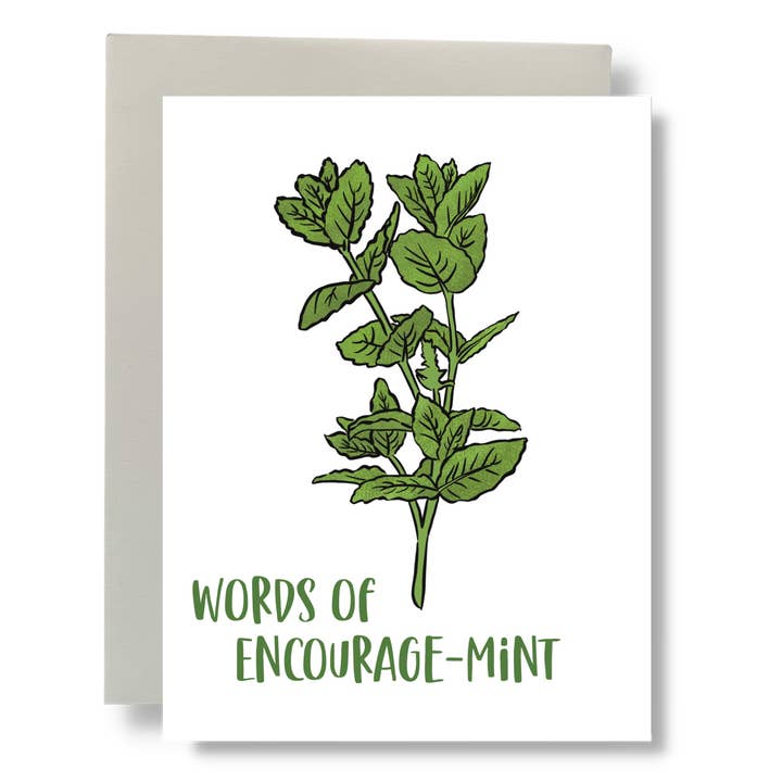 Words of Encourage-mint Greeting Card for wholesale by Bean Horse Car Designs