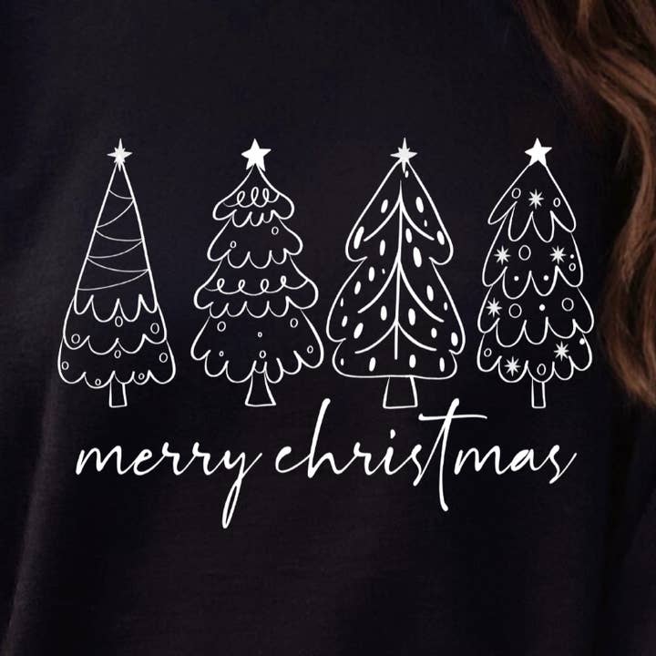 (skjorta ingår ej) God Jul med Vita Träd - Screentryck Transfer för wholesale av TEELUX