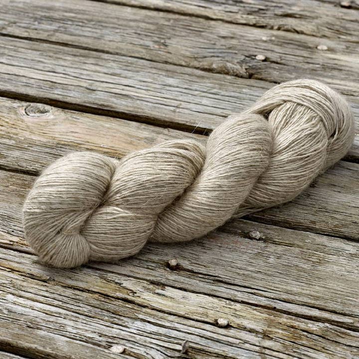 Undyed Yarn: Organic Wool Linen 4 Ply Knitting Yarn for wholesale by Rooster Undyed Yarns
