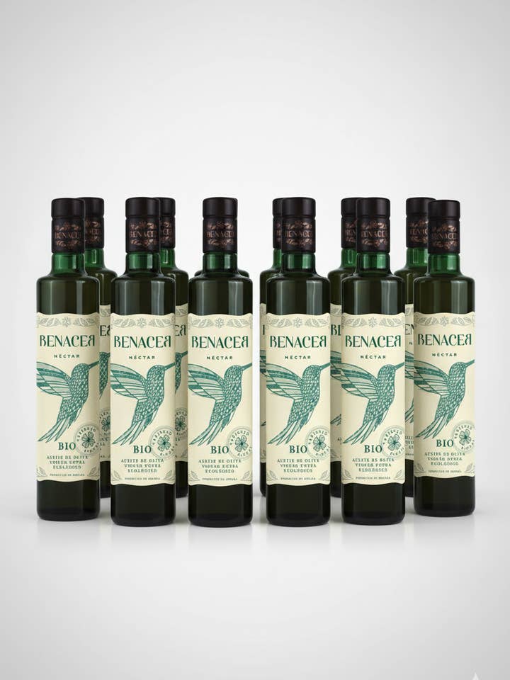 Organic extra virgin olive oil Bottle 500ml Box of 12 for wholesale by ACEITES RENACER