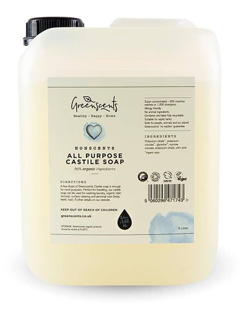 Greenscents Ltd – wholesale Liquid laundry detergent – Greenscents Organic Castile Soap5