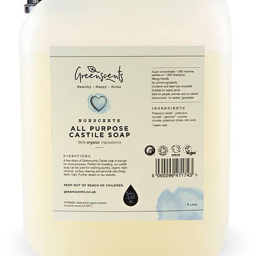 Greenscents Ltd – wholesale Liquid laundry detergent – Greenscents Organic Castile Soap5