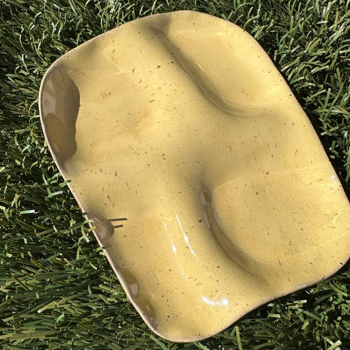 unit65 - Wholesale Nut & Olive Boat Dish - Ceramic Snack Plate (Four Wells)14