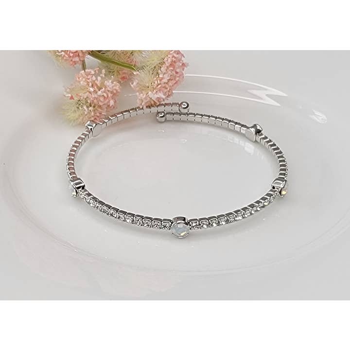 BETTYOH INC - Wholesale Beaded Bracelet - STACKABLE SILVER METAL BRACELET.3