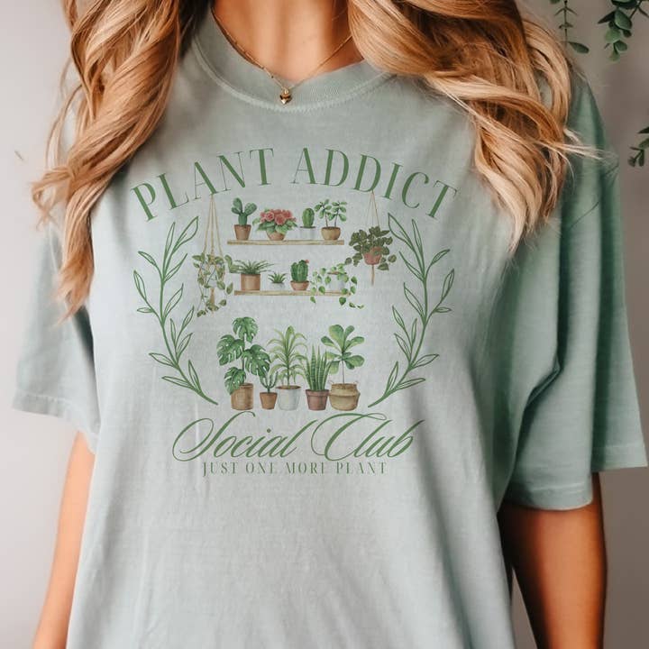 Plant Addict Preppy Gardening Green Florist   Graphic Tee for wholesale by Par.tees by Party On!