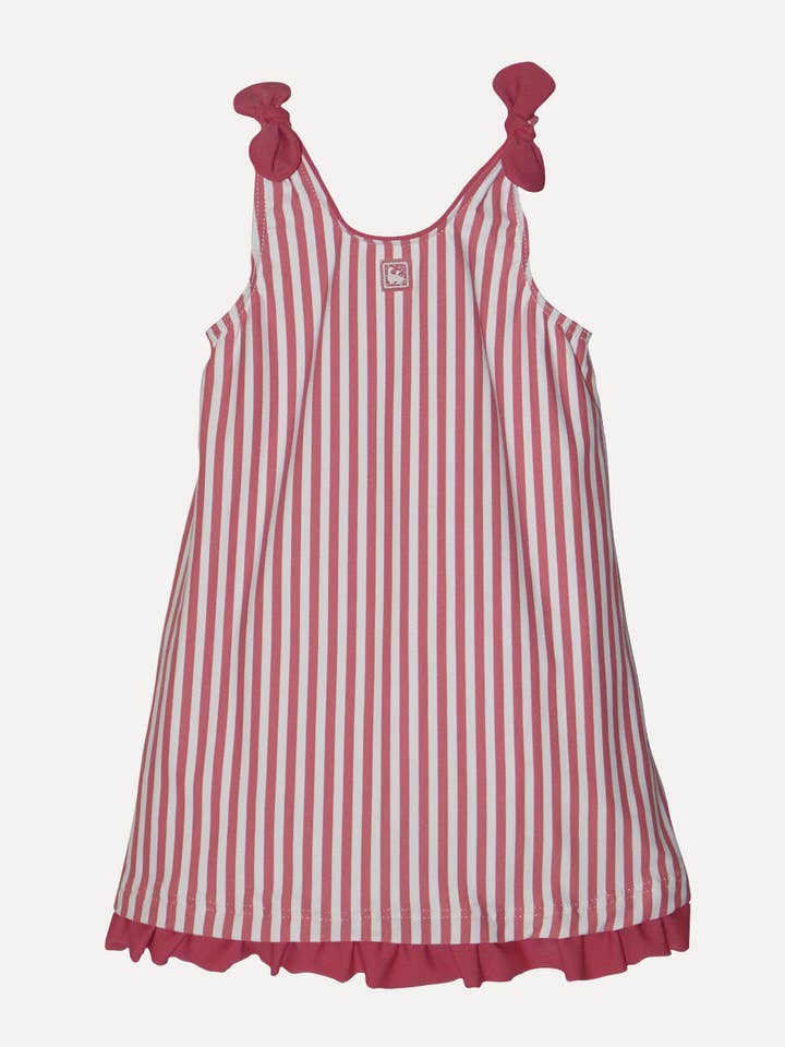 Lycra red stripe dress for wholesale by Al Agua Patos