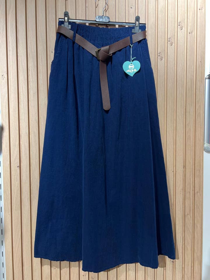 cfashion - Wholesale Skirt - Women's - CORDUROY SKIRT WITH BELT5