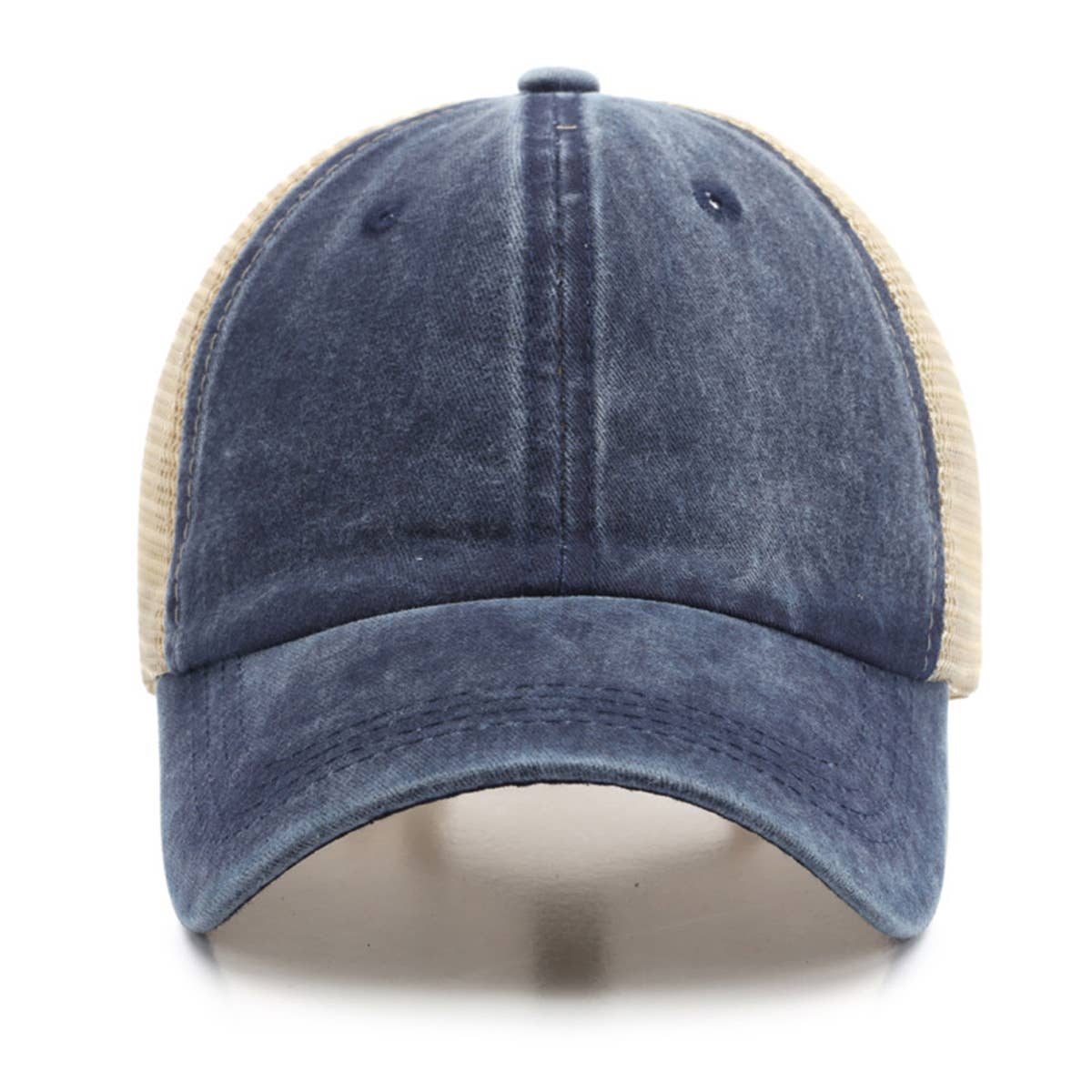 ACCITY - Wholesale Baseball Cap - Women's - Washed Cotton Denim Mesh Cap Breathable Sun Hat_CWAH12818