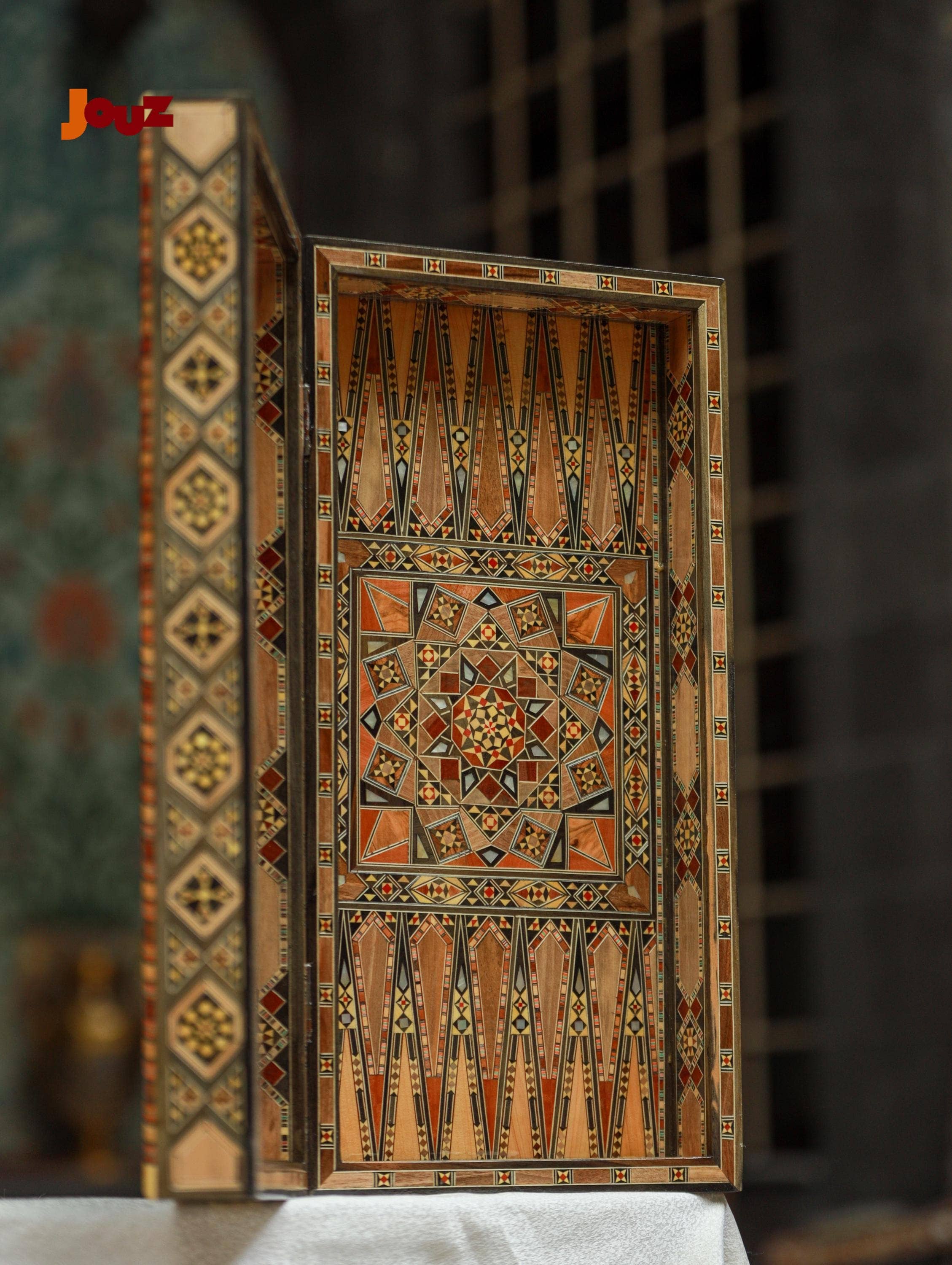 JOUZ - Wholesale Board Game - Luxury High-Quality Large Size Backgammon & Chess Set – Handcrafted Masterpiece, Premium Wood, Elegant Board Game, Gift for Gamers2