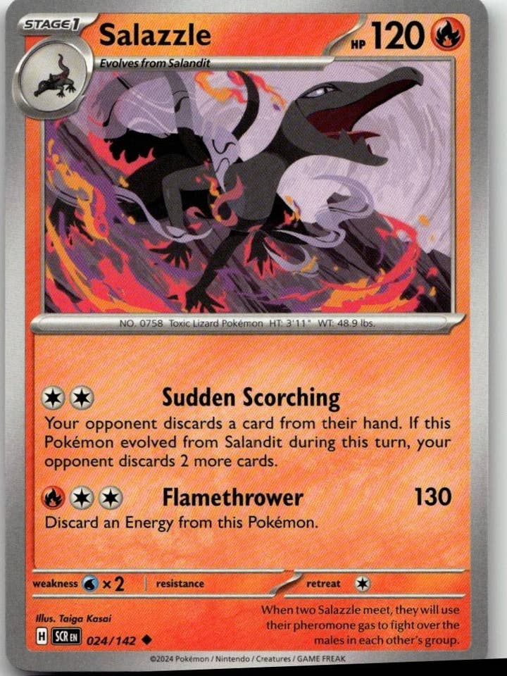 Pokémon SV07: Stellar Crown - Salazzle #024/142 for wholesale by Chronic Cards